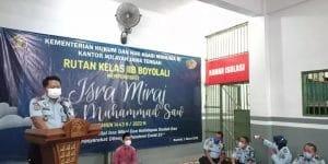 Dzikir Bersama Dalam Rangka Memperingati Isra Mi’raj Tahun 1443 H Di Rumah Tahanan Negara Kelas llB Boyolali