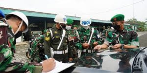 Eliminir Pelanggaran, Prajurit, Korem 071/Wijayakusuma Lakukan Pengecekan Administrasi Kendaraan Prajurit.