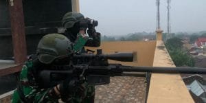 Ratusan TNI AD Kepung Kota Purbalingga