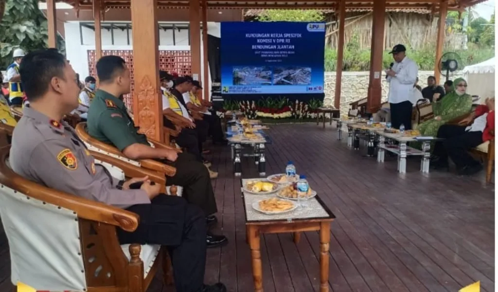 Kunjungan Kerja Komisi V DPRD RI Peninjauan Proyek Bendungan Jlantah Di Wilayah Kodim Karanganyar