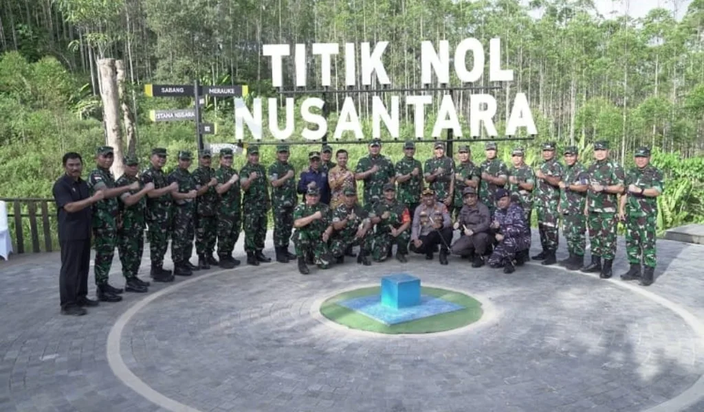 Panglima TNI Tinjau IKN Di Titik Nol Nusantara