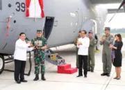 Panglima TNI Terima Pesawat C 130J 30 Super Hercules dari Menhan Prabowo