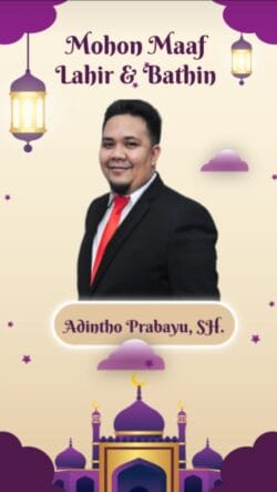 Idul Fitri 1444 H, Adintho Prabayu: Tetap Istiqamah Terus di Jalan Allah