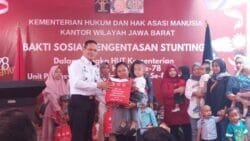 Lapas Khusus Gunungsindur Bersama UPT Bogor Raya Gelar Baksos Pengentasan Stunting