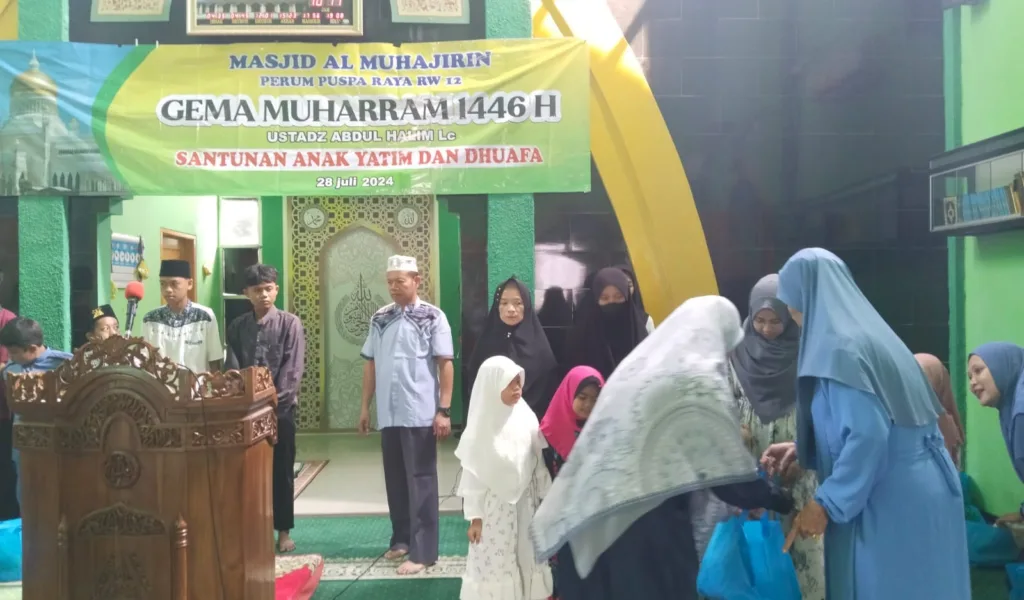 Warga RW 12 Puspa Raya Bojonggede Gelar Acara Santunan Yatim Piatu dan Kaum Dhuafa