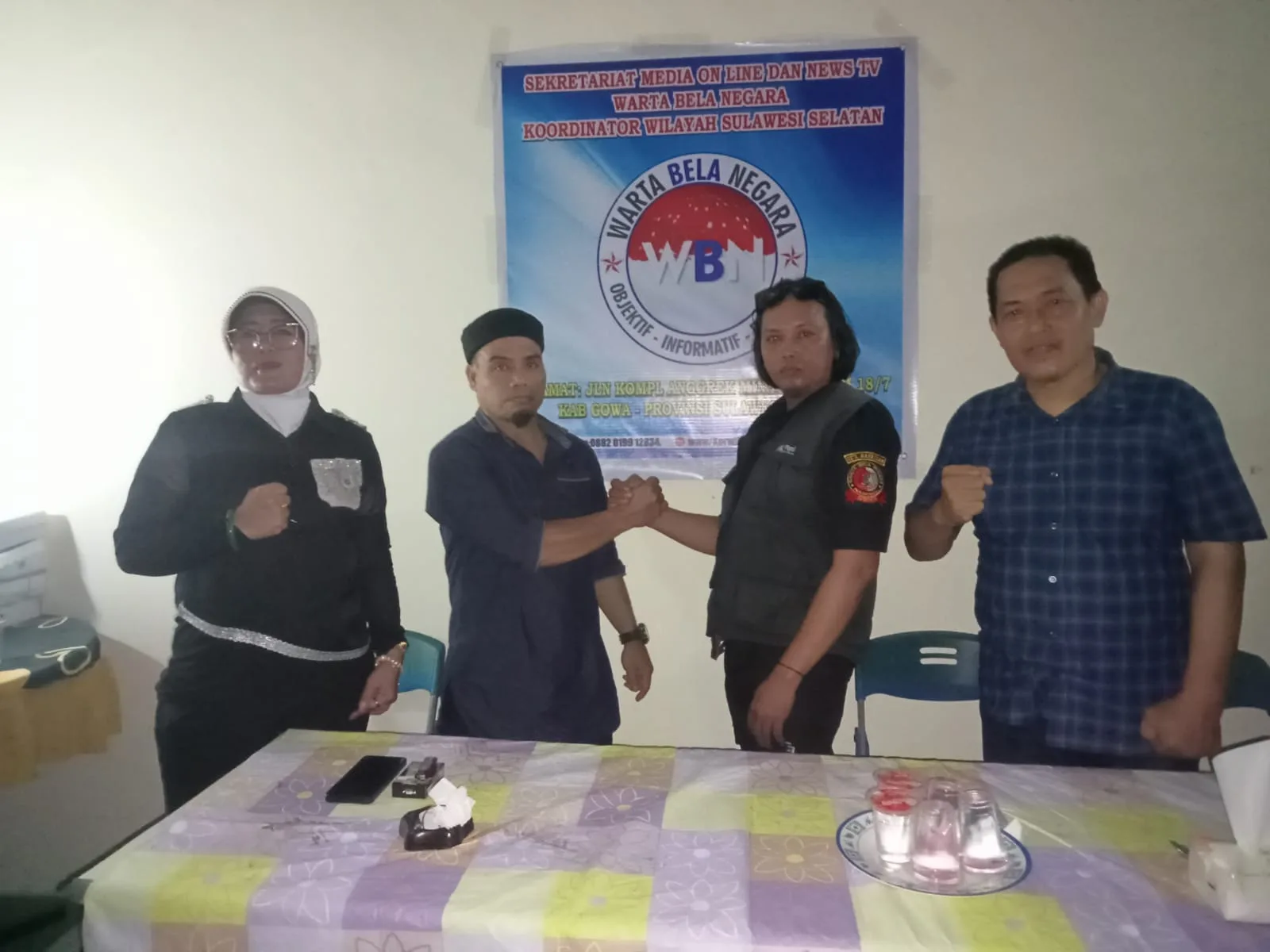Ketua DPC GBNN Gowa Mengukuhkan Serta Melantik Pengurus Serta Jurnalis Media Online Wartabelanegara.com (WBN) Sulsel