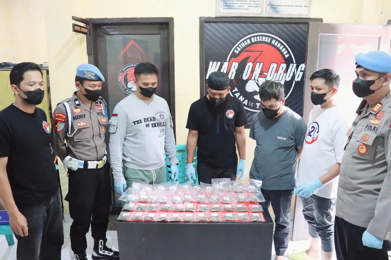 Gebrakan Kapolres Tator AKBP Budi Hermawan, Berhasil Gagalkan Pengedaran Ganja Kering Seberat 1,2 Kg.