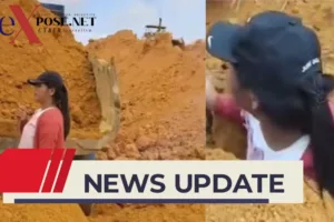 Seorang Ibu-ibu  Ditimbun Tanah saat Penggusuran Paksa