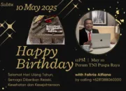 Selamat Ulang Tahun : Sehat, Sejahtera dan Sukses Selalu