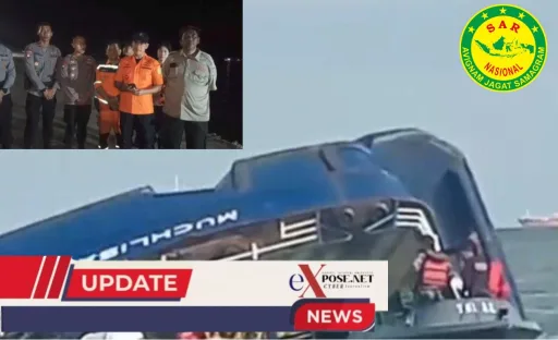 KMP Muchlisa Tenggelam di Perairan Balikpapan, 2 Orang Masih Hilang