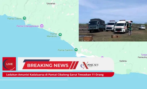 Ledakan Amunisi Kadaluarsa di Pantai Cibalong Garut Tewaskan 11 Orang
