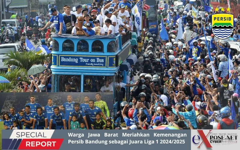 Warga Jabar Meriahkan Kemenangan Persib Bandung Juara Liga 1 2024/2025
