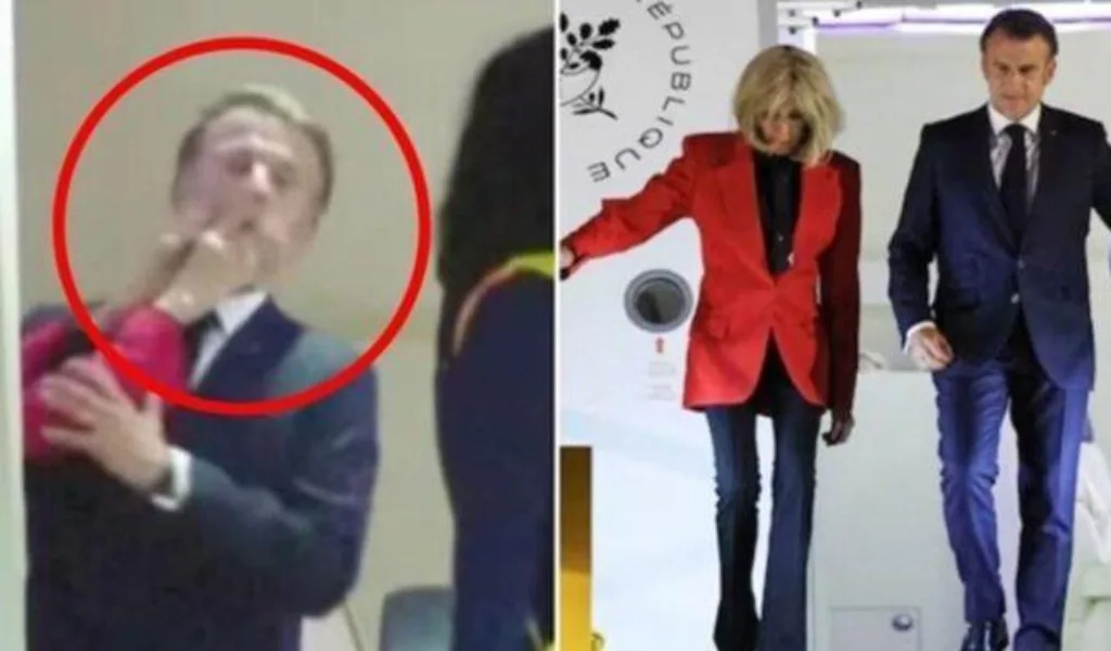 Viral Presiden Prancis Macron “Didorong” Istri Saat Turun Pesawat