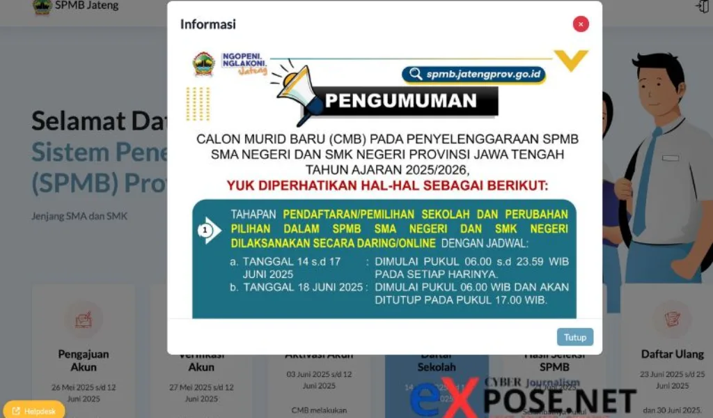 PPDB Jateng 2025 Resmi Dibuka , Simak Cara Daftar SMA/SMK