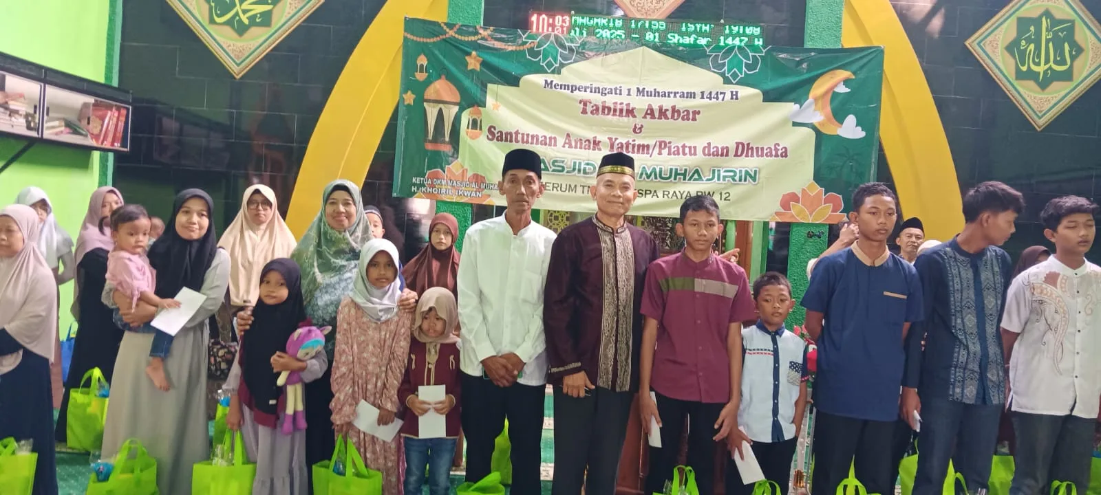 Masjid Al Muhajirin Bojongbaru Gelar Santunan Yatim Dhuafa