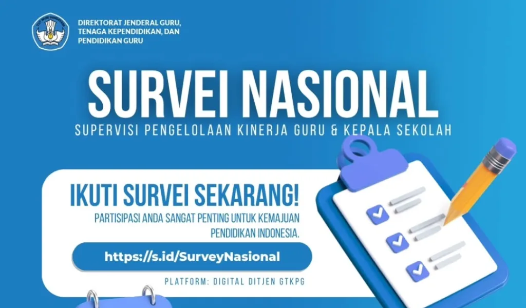 Survei Nasional Pengelolaan Kinerja Guru Dibuka 4–9 Juli 2025
