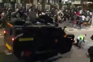 Rantis Brimob Tabrak Driver Ojol di Bendungan Hilir