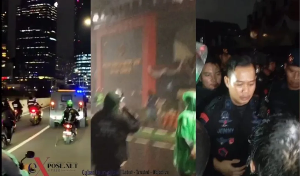 Markas Brimob  Ricuh, Massa Ojol Tuntut Keadilan