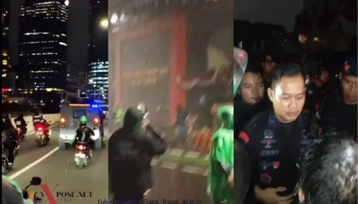 Markas Brimob  Ricuh, Massa Ojol Tuntut Keadilan