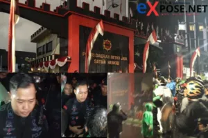 Massa Ojol Geruduk Markas Brimob