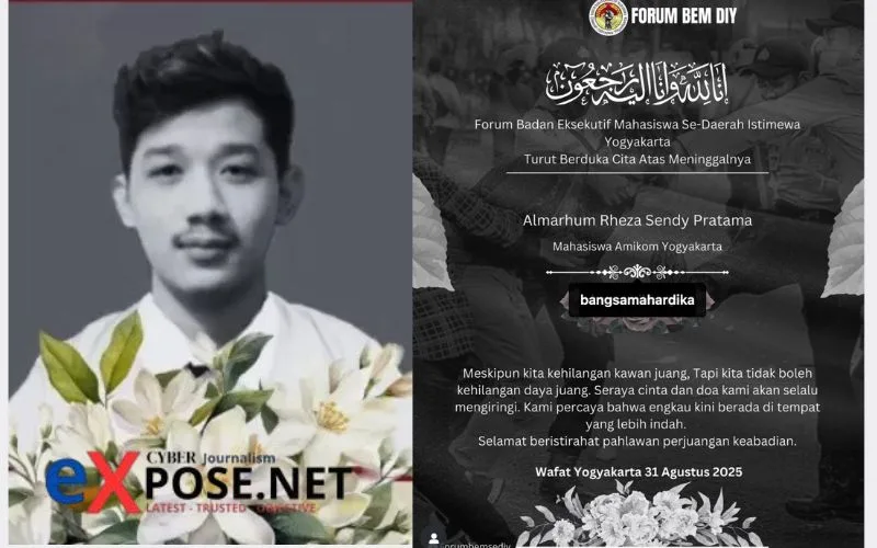 Rheza Sendy Pratama Tewas Usai Ikut Demo
